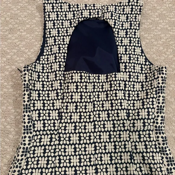 Banana Republic Navy and White Patterned Mini Dress - Picture 12 of 16